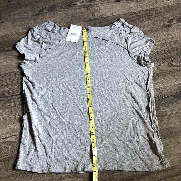 Free People Heather Grey Cutout Tee S - Picture 9 of 9